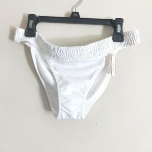 Victoria Secret white cheeky swim suit bottoms nwt